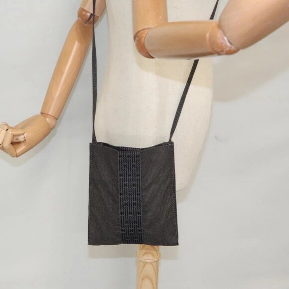 HERMES Shoulder Pouch Canvas Gray Auth 93263 - Picture 3 of 16